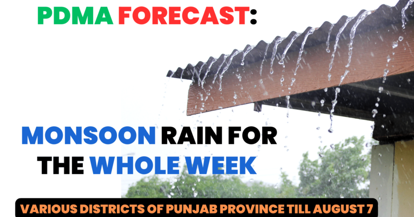 PDMA Forecast: Monsoon Rain For The Whole Week