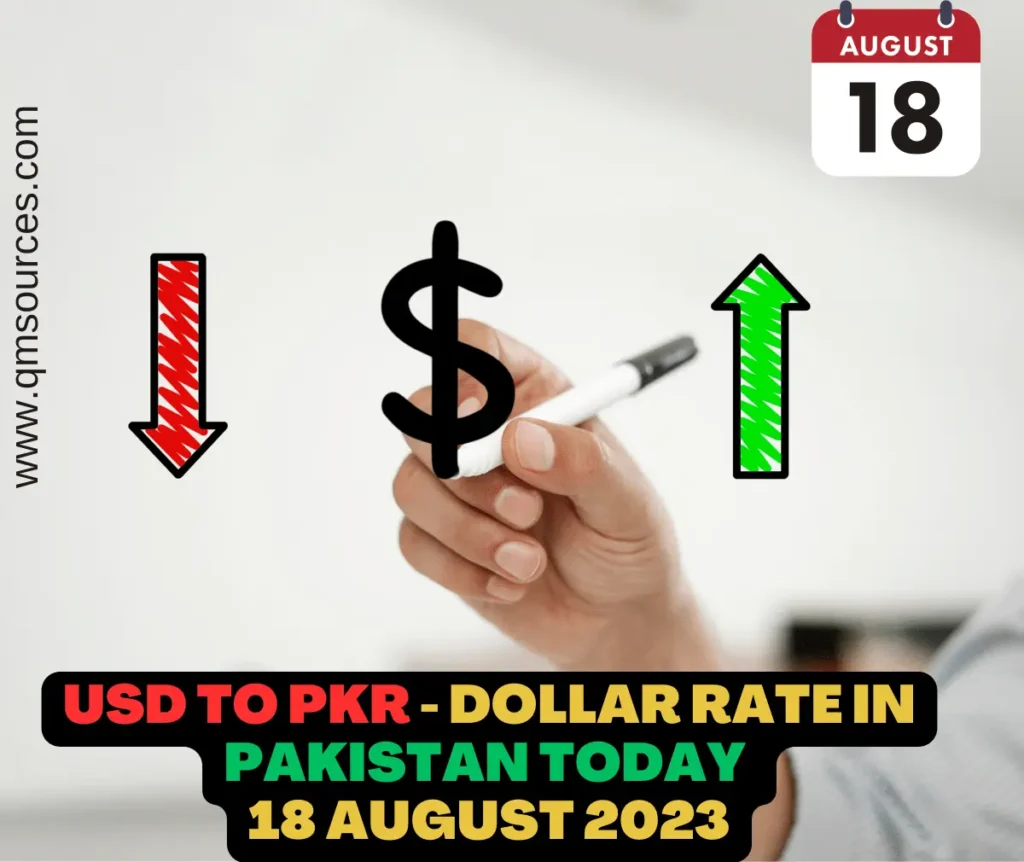 USD to PKR - Dollar Rate in Pakistan Today - 18 August 2023