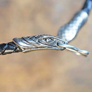 Halskette Leder Schlangenkopf