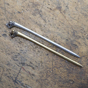 Haarnadel Oseberg Messing oder Silberfarben