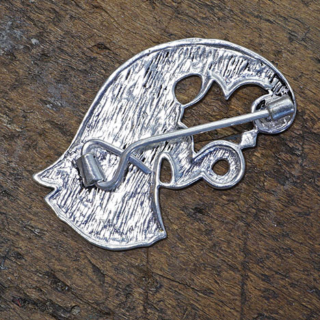 Rabenbrosche Bronze oder Bronzeversilbert - Image 2