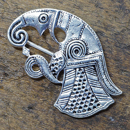 Rabenbrosche Bronze oder Bronzeversilbert - Image 4