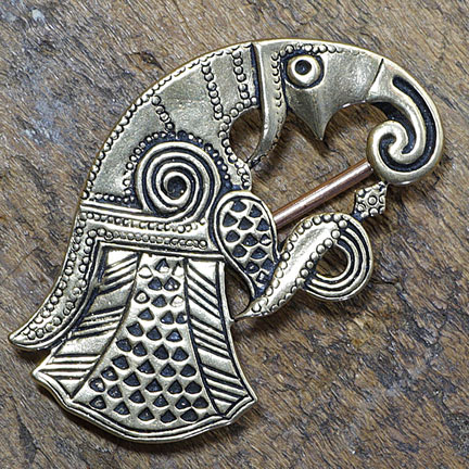 Rabenbrosche Bronze oder Bronzeversilbert - Image 3