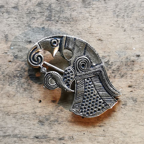 Rabenbrosche Bronze oder Bronzeversilbert - Image 6