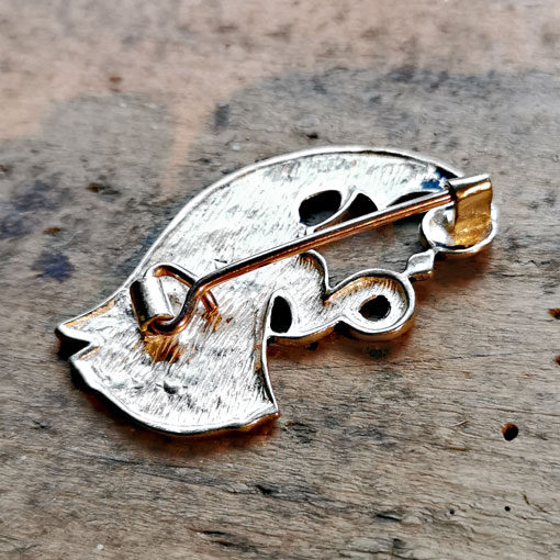 Rabenbrosche Bronze oder Bronzeversilbert - Image 8