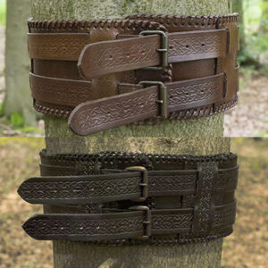 Breiter Gurtel Knotenmuster Schwarz oder Braun