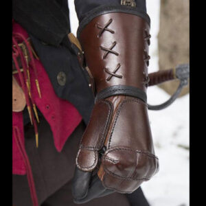 Leder Arm und Handschutz Braun