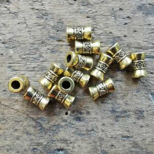 Stabperle Zylinder Bronzefarben