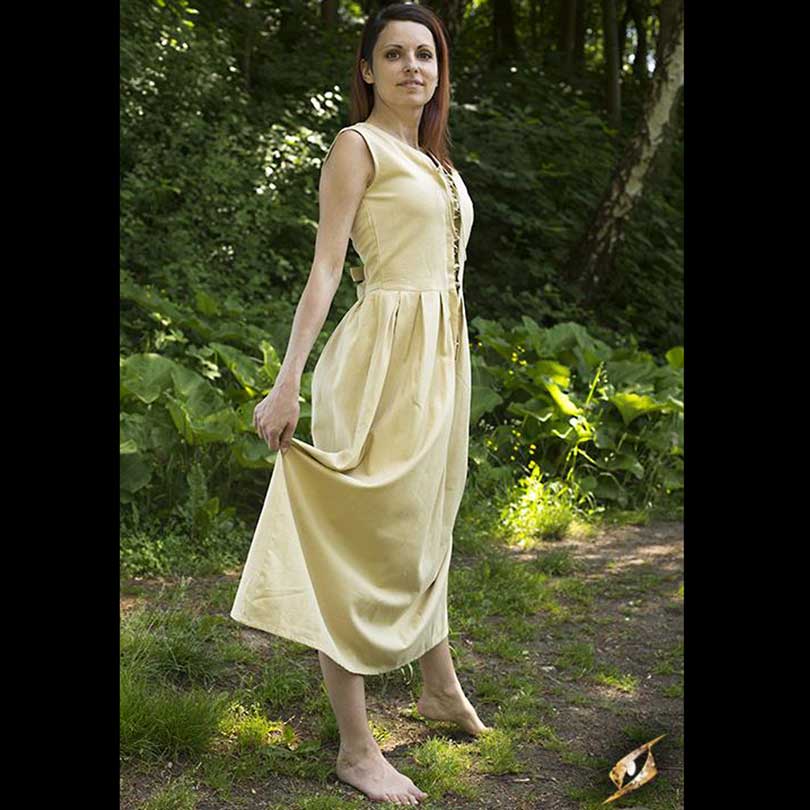 Einfaches Kleid Beige - Image 3