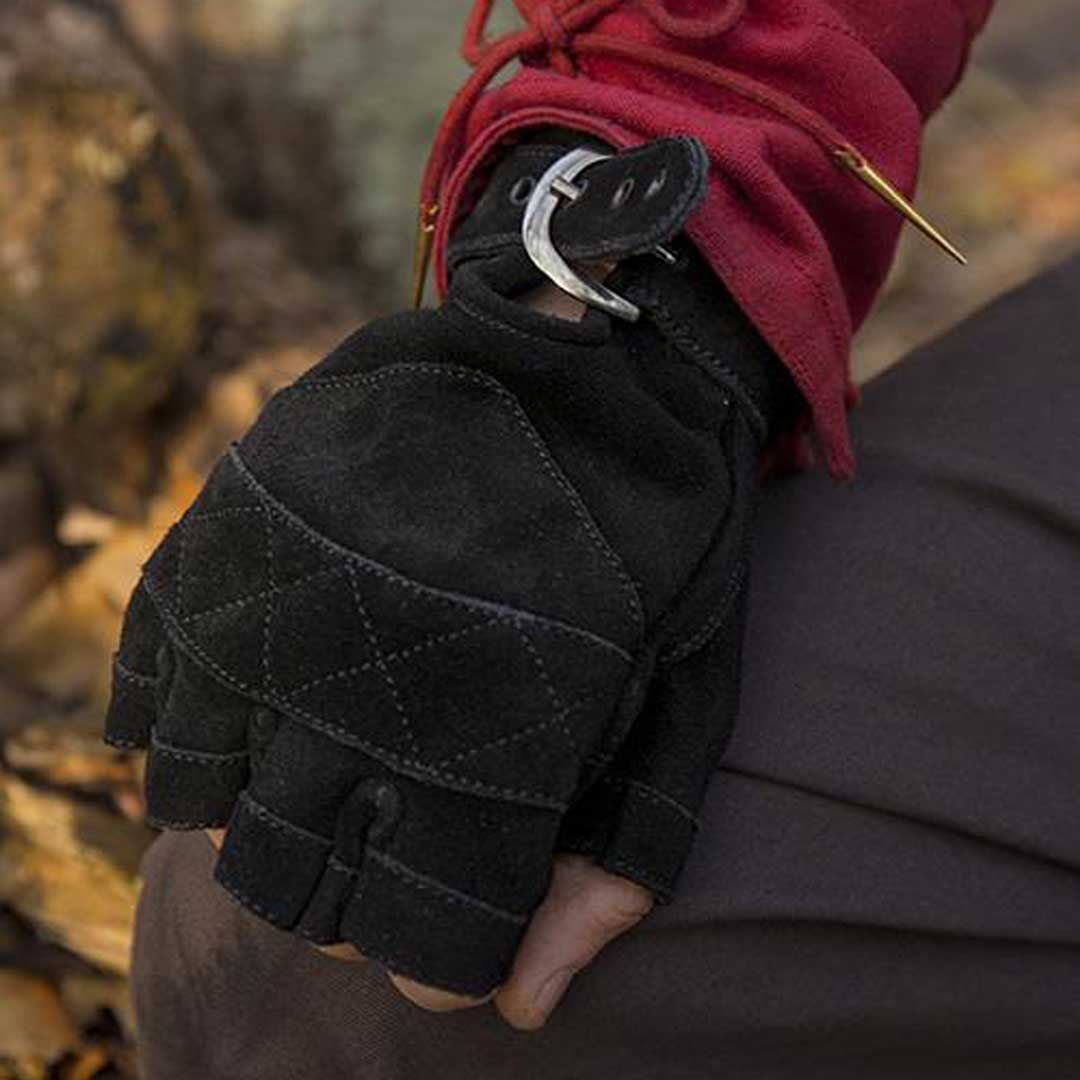 Leder Handschuhe Fingerlinge Celtic Braun oder Schwarz - Image 7