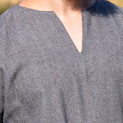 Tunika Fischgrat hellgrau - Image 2