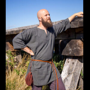 Tunika Fischgrat dunkelgrau