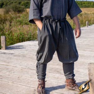 Fischgrat Hosen Dunkelgrau