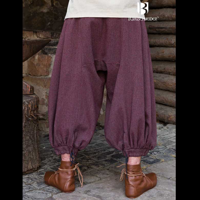 Rus Fischgrat Hosen dunkelrot - Image 2