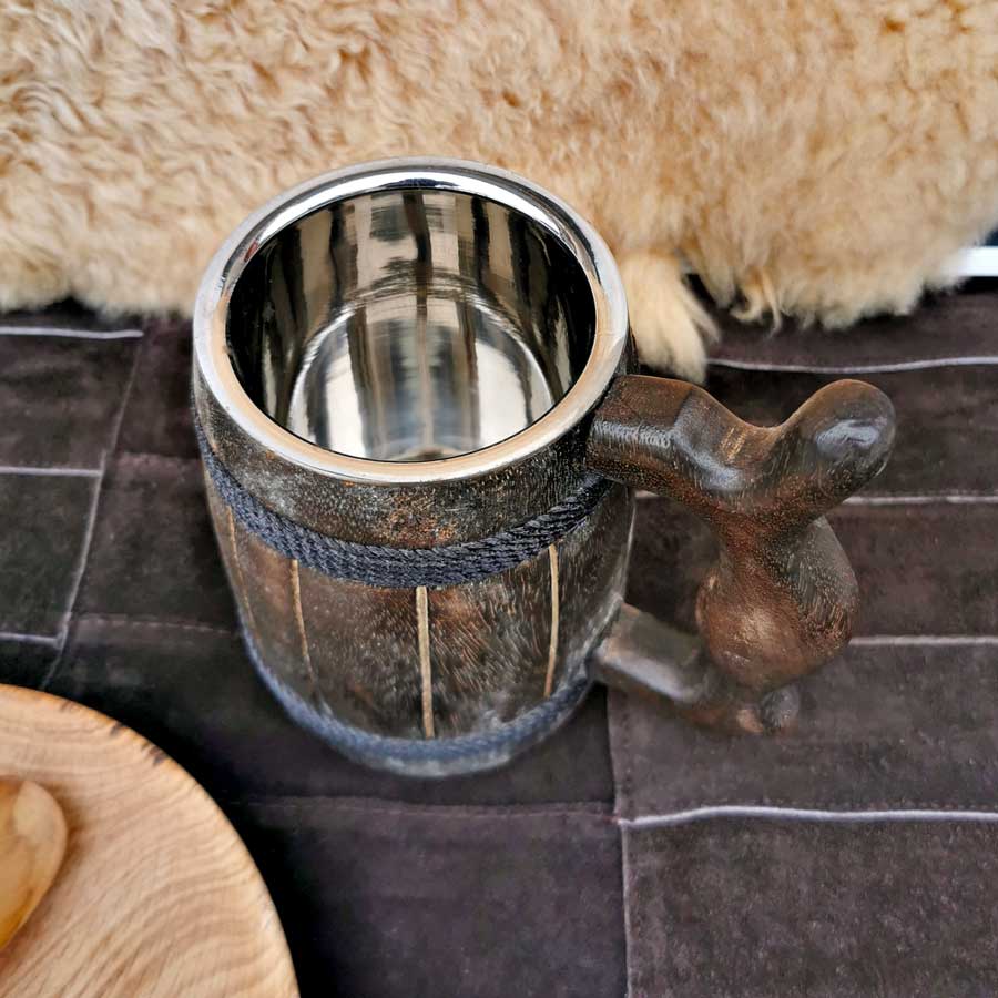 Holzbecher mit gedrehtem Band - Image 3