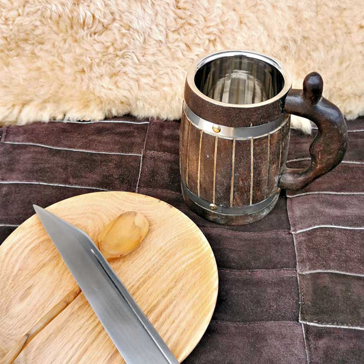 Holzbecher mit flachem Band - Image 2