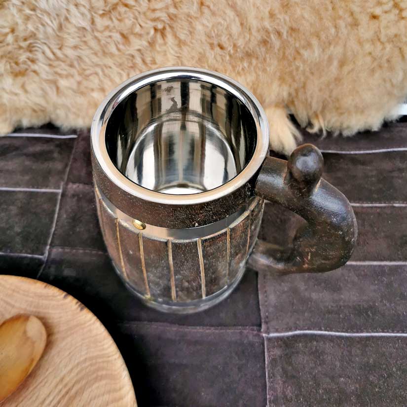 Holzbecher mit flachem Band - Image 3