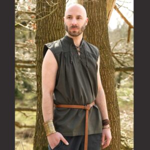 Mittelalter Hemd Armfrei Oliv