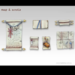 Karten und Schriftrollen