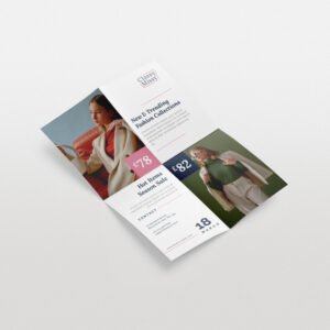 cross fold leaflet printing london