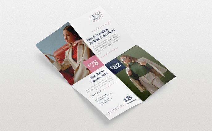 cross fold leaflet printing london - Image 2
