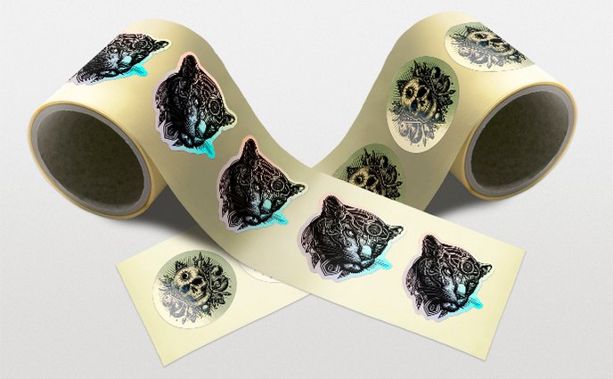 gloss sticker roll printing london - Image 2